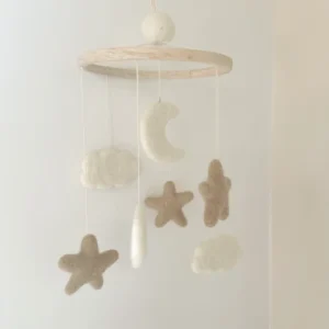 MOBILE BÉBÉ ETOILES, LUNES ET NUAGES.