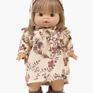 Minikane Robe Karina en twill Orchid avec headband en flanelle Vichy Emile & Ida.