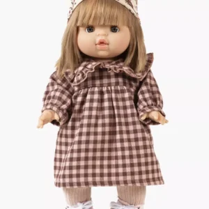Minikane Robe Karina en flanelle Vichy avec headband en twill Orchid Emile & Ida.