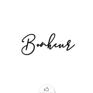 Tatouages éphémères Bonheur x5.