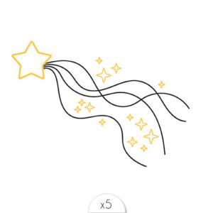 Tatouages éphémères Etoile filante X5.