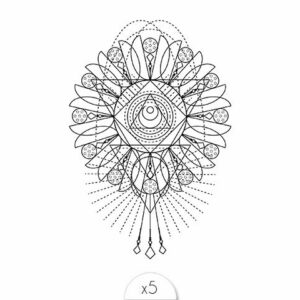 Tatouages éphémères Géométrie sacrée x5