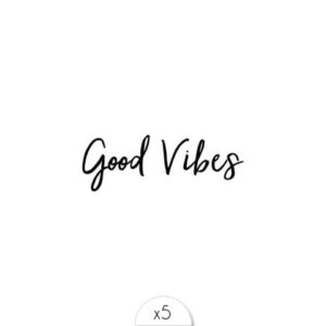 Tatouages éphémères Good Vibes x5