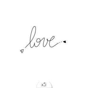 Tatouages éphémères Love Heart x5.