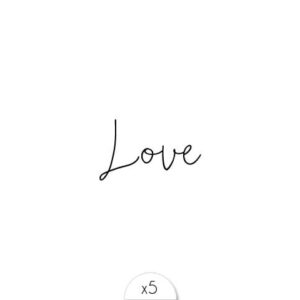 Tatouages éphémères Love x5.