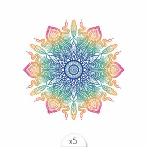 Tatouages éphémères Mandala Jungle x5.