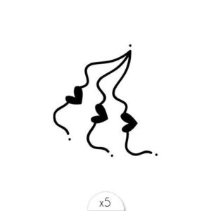 Tatouages éphémères 3 visages x5.