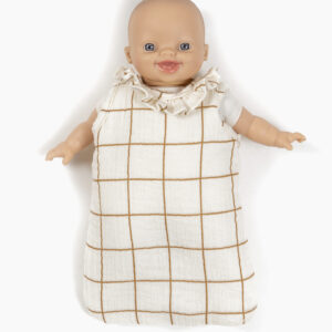 Minikane Babies – Turbulette à collerette en double gaze carreaux Aldo.