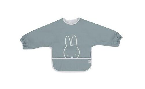 Bavoir imperméable avec manches Miffy Peekaboo Sea Green.