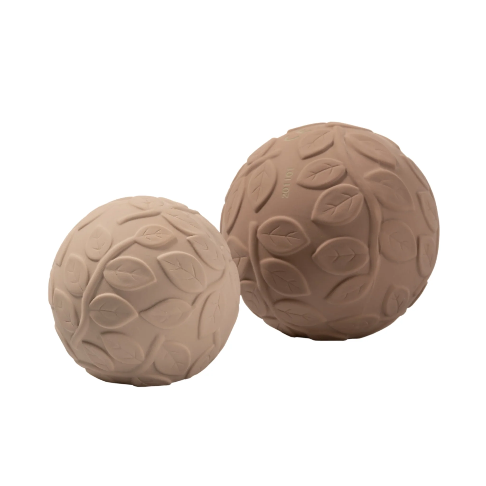 Lot de 2 balles sensorielles en hévéa earth.