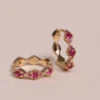 Boucles d'oreilles Fushia Claudia. - Image 2