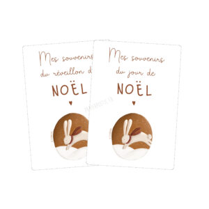 Cartes souvenirs de Noël – Lapin.