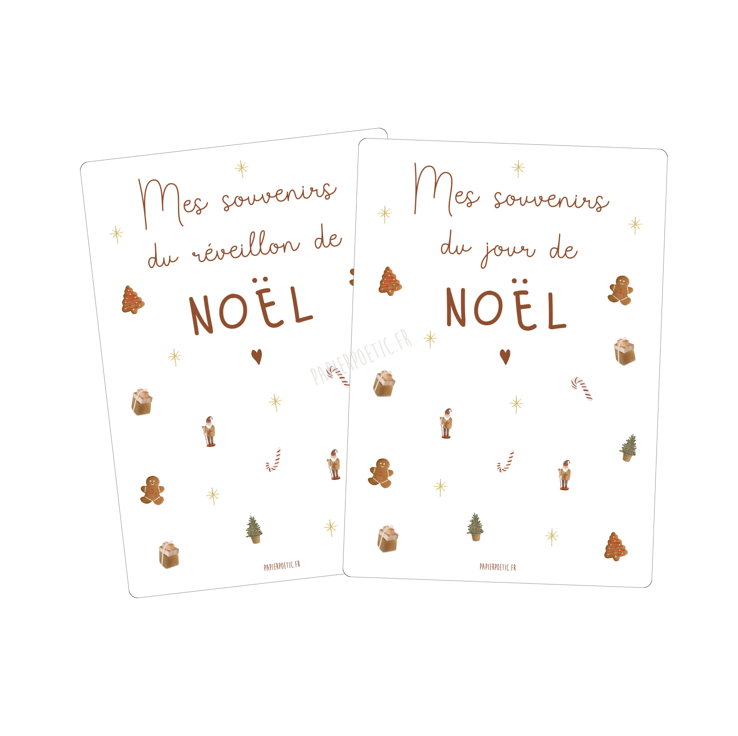 Cartes souvenirs de Noël – Motifs.