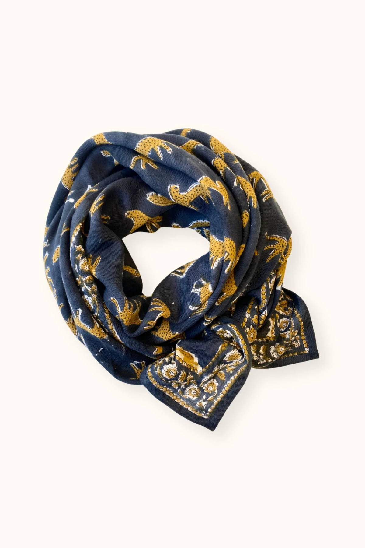 Apaches Collections – Big Foulard Latika « Bengale » Orage.