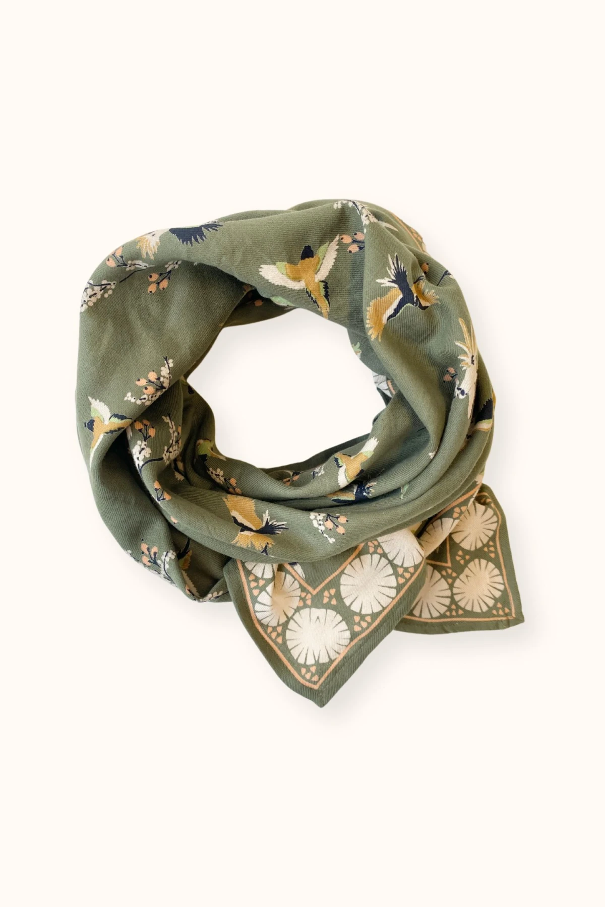 Apaches Collections – Big Foulard Latika « Cerisier » Eucalyptus.