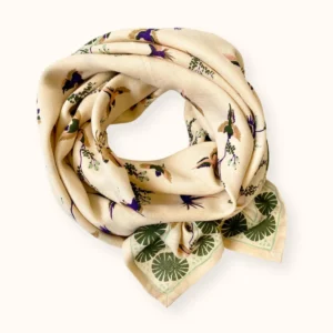 Apaches Collections – Big Foulard Latika « Cerisier » Kaki.