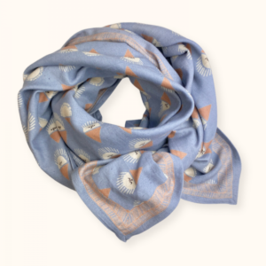 Apaches Collections – Big Foulard Latika « Sorbet » Denim.