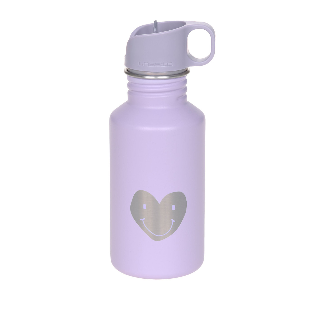 Gourde pour enfant inox – Little Gang, Coeur lilas.