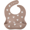 Bavoir silicone coeur mocha.