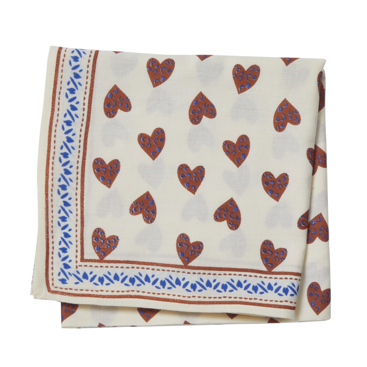 Foulard Indien – Coeur Sauvage Ecru.