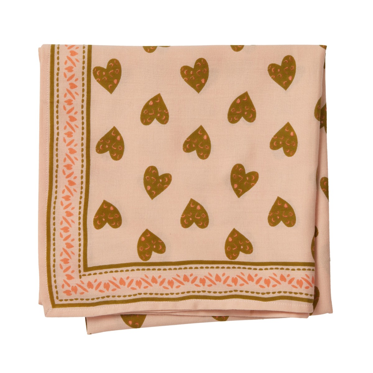 Foulard Indien – Coeur Sauvage Rose.