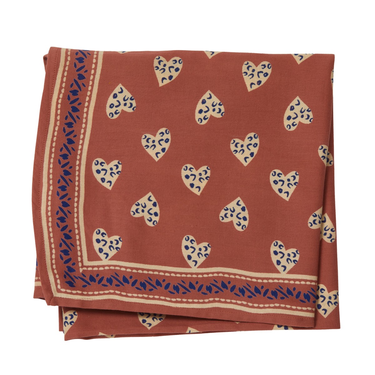 Foulard Indien – Coeur Sauvage Terracotta.