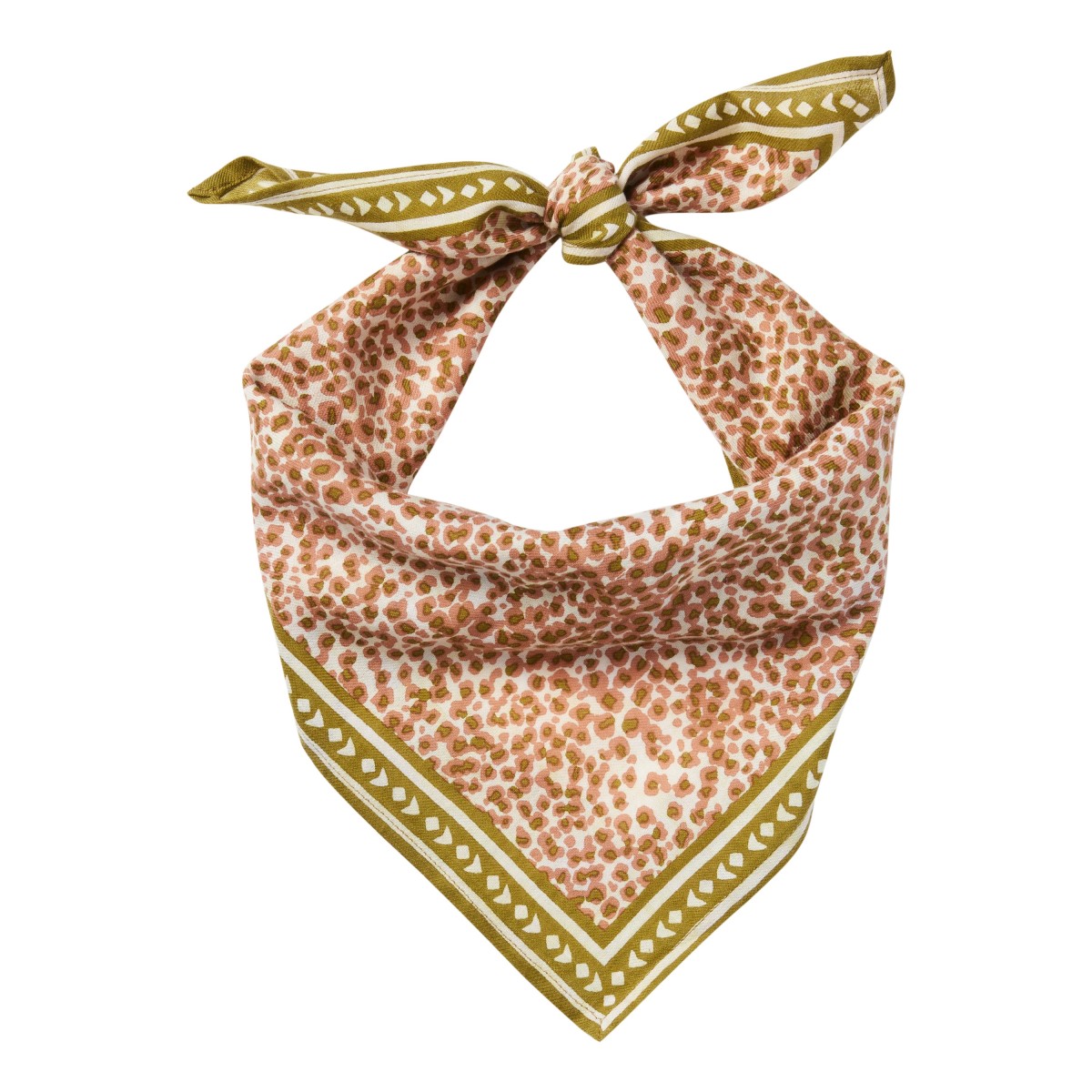 Foulard Indien Enfant – Savane Rosée Kaki.