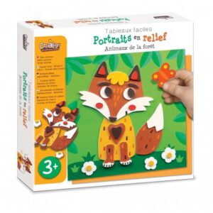 Tableaux Faciles, Portraits en relief « Animaux de la forêt ».