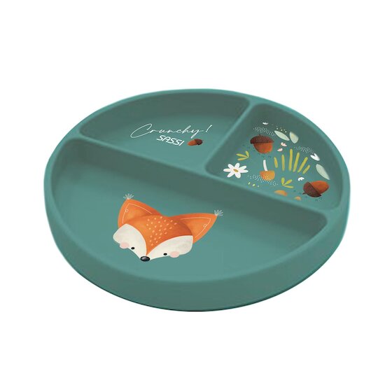 Assiette silicone Crunchy The Fox.