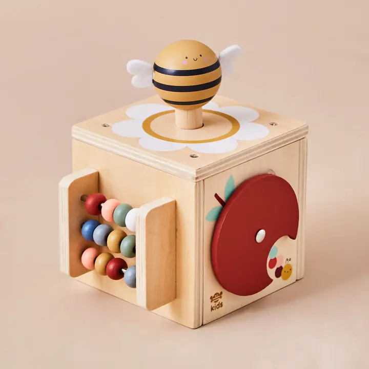 Mini-cube d’activités en bois Abeille.