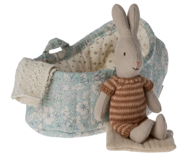 Maileg Lapin en couffin, Micro - Marron