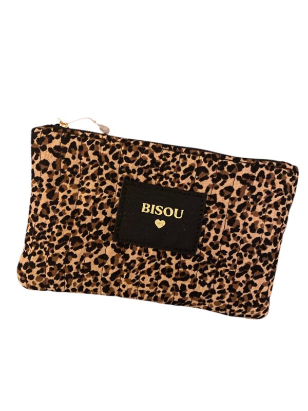 Petite pochette Léopard « bisou ».