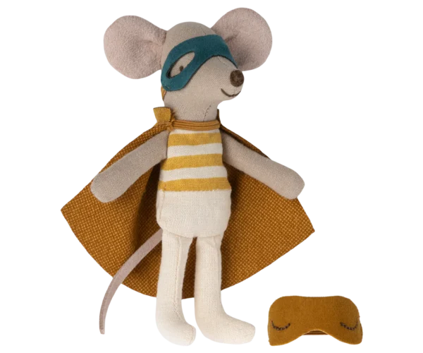 Maileg Souris Super héros, Petit Frère et sa boîte assortie. - Image 3