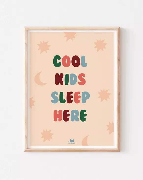 Affiche A3 -Cool kids sleep here.