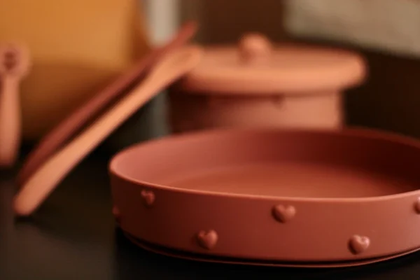 Assiette en silicone avec ventouse Ina (Terracotta). - Image 3