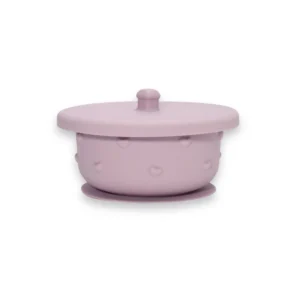 Bol en silicone avec couvercle Lilas.