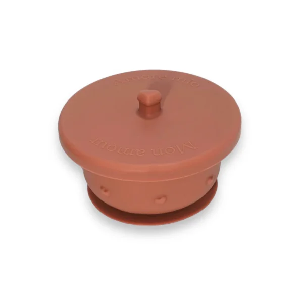 Bol en silicone avec couvercle Terracotta. - Image 2