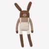 Doudou lapin grand modèle salopette écru | Main Sauvage