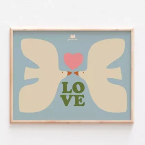 Affiche A3 -Les oiseaux de l&rsquo;amour.