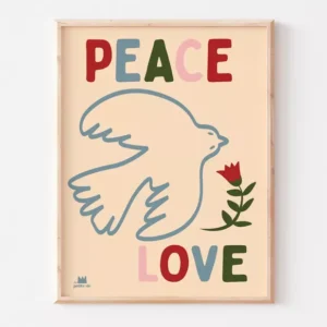 Affiche A3 -Peace and love.