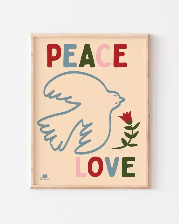 Affiche A3 -Peace and love.