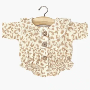 Minikane Barboteuse Léonore en coton Féline pour poupée 34-37cm.