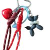 PORTE-CLEFS / BIJOU DE SAC CHIEN PERLES. - Image 2
