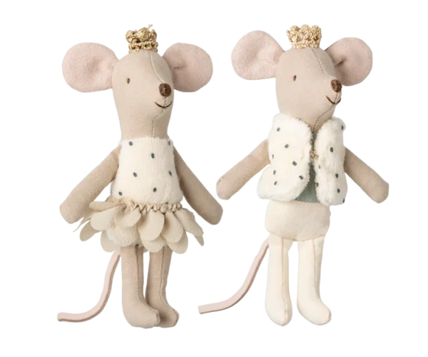 Maileg Jumeaux Royaux, Petit(e) sœur & frère souris dans leur boîte assortie. - Image 2
