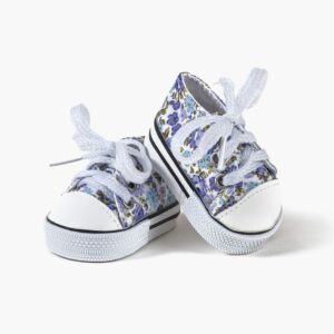 Minikane Baskets Komvers petites fleurs lilas.