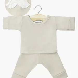Minikane Pyjama Morgan « Little Angel » en jersey lin pour poupée 34-37cm.
