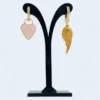 Boucles Créoles Light Pink Angel. - Image 2