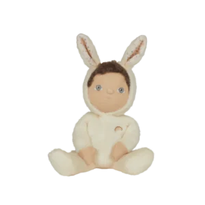 Peluche Olli Ella DINKY DINKUMS Fluffle Family Basil Bunny (crème).