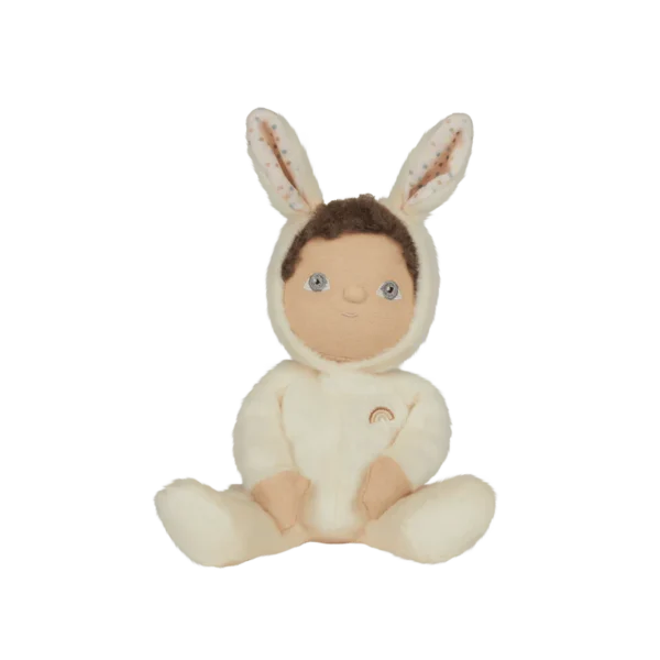 Peluche Olli Ella DINKY DINKUMS Fluffle Family Basil Bunny (crème).