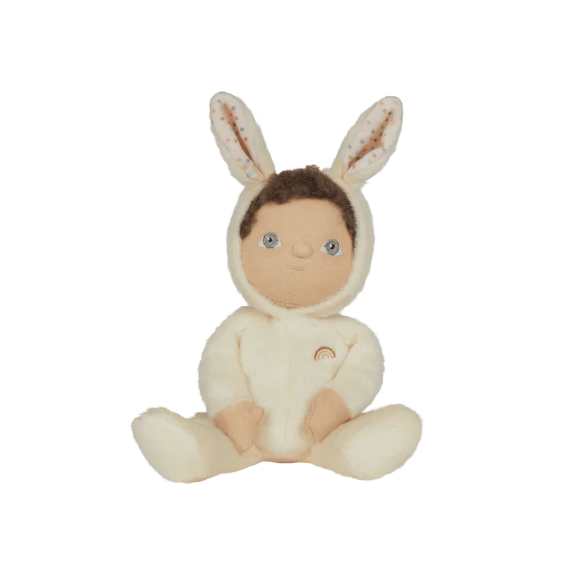 Peluche Olli Ella DINKY DINKUMS Fluffle Family Basil Bunny (crème).